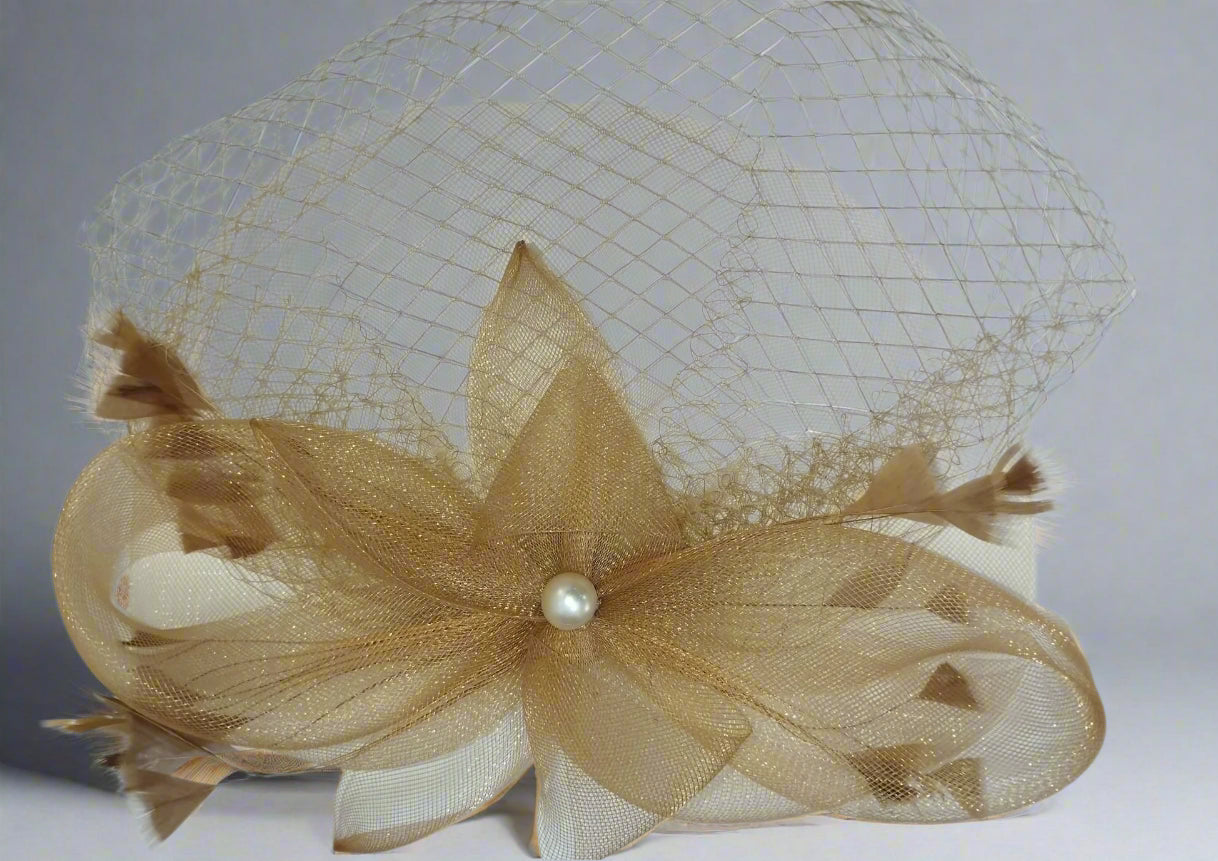 Premium Flower Fascinator with veil