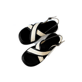 Linen weave sandals