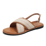 Linen weave sandals