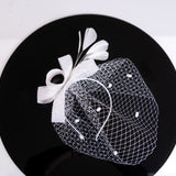 Fascinator feather veil mesh