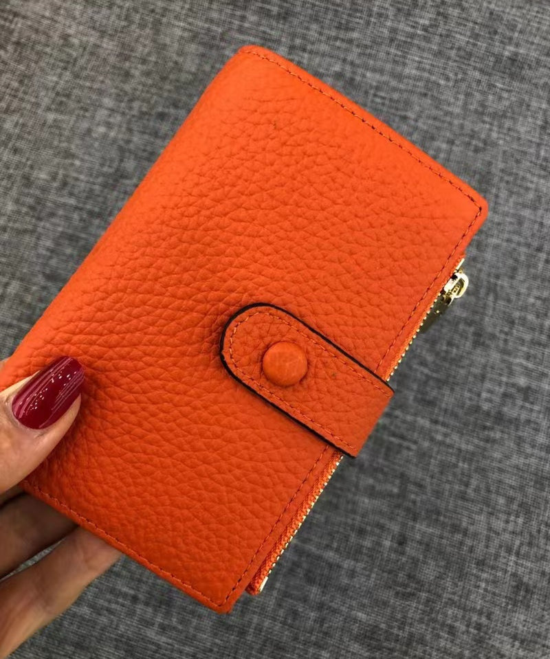 Genuine leather short purse