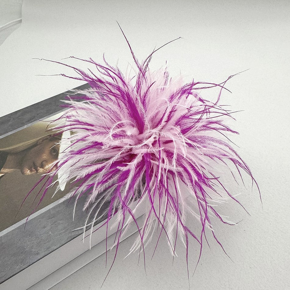 Ostrich Feather Brooch