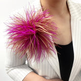Ostrich Feather Brooch