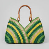 Color Stripes Straw bag