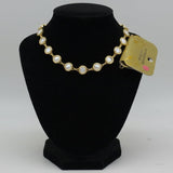 Pearl button necklace