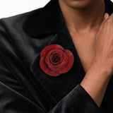 Crystal Rose Brooch