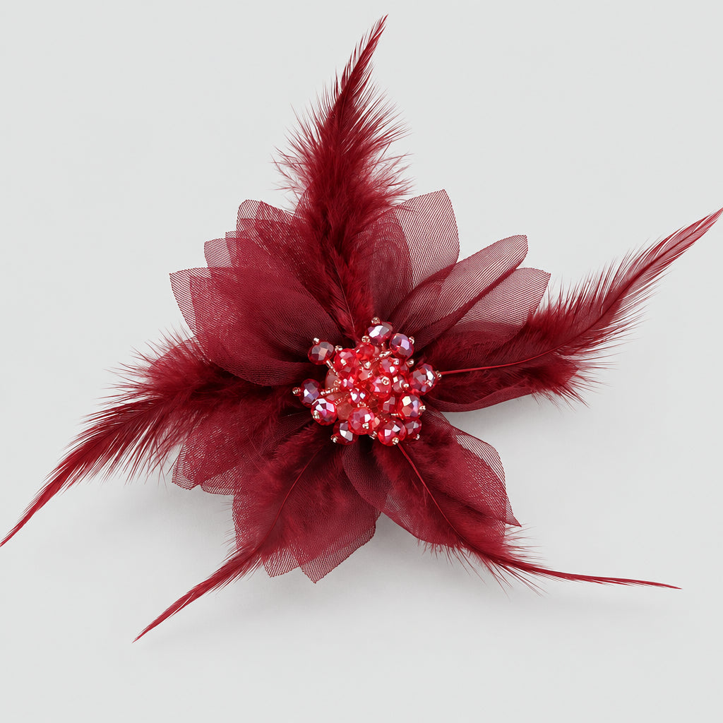 Feather Bloom Hair Flower