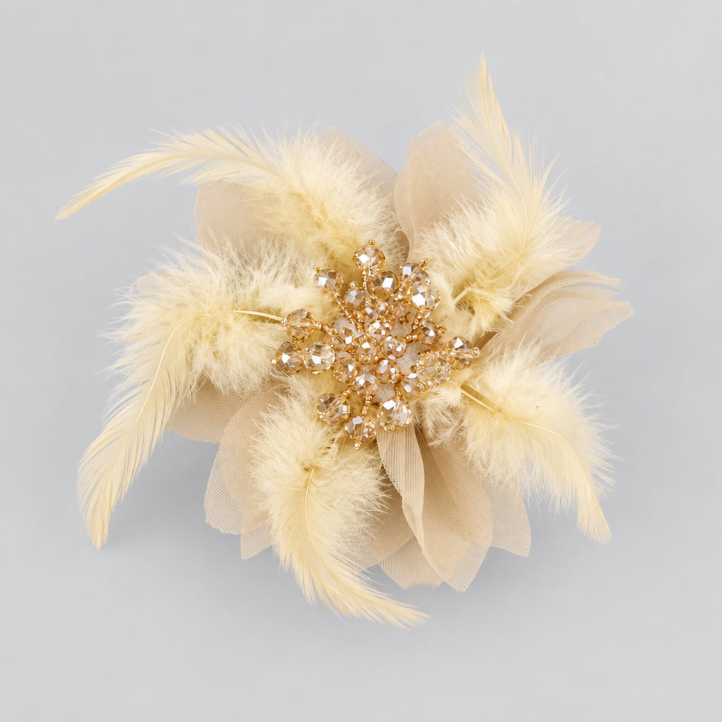 Feather Bloom Hair Flower