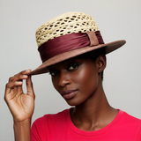 Straw boater hat