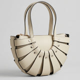 Leather Crossbody Rivet Strawbag