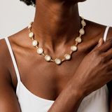 Pearl button necklace