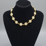 Pearl button necklace
