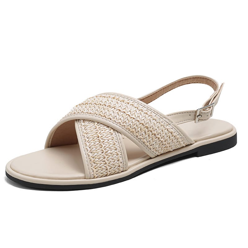 Linen weave sandals