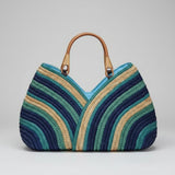 Color Stripes Straw bag