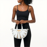 Leather Crossbody Rivet Strawbag
