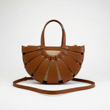 Leather Crossbody Rivet Strawbag