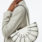 Leather Crossbody Rivet Strawbag